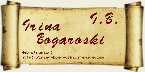 Irina Bogaroški vizit kartica
